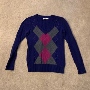 Purple Argyle Sweater